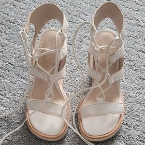 Pelle Moda Lace-Up Wedge Espadrilles